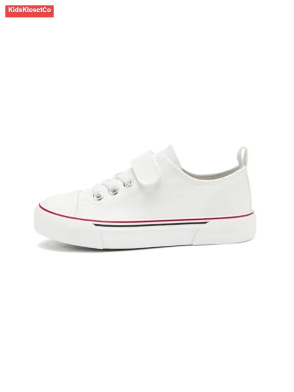 Toddler Boys Girls Canvas Sneakers Adjustable Hook Loop Low Top Non-Slip